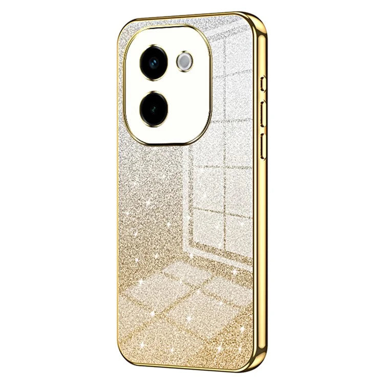 For vivo Y200 Pro 5G Case Electroplating Gradient Glitter TPU Phone Cover