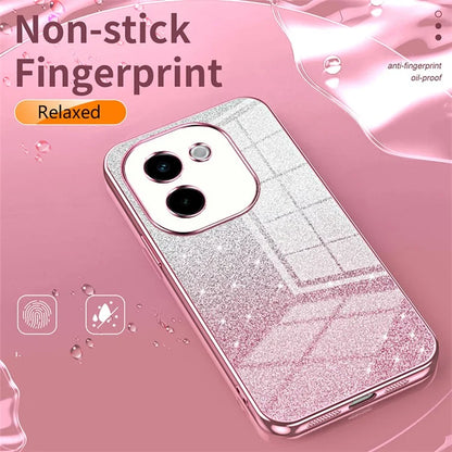 For vivo Y200 Pro 5G Case Electroplating Gradient Glitter TPU Phone Cover