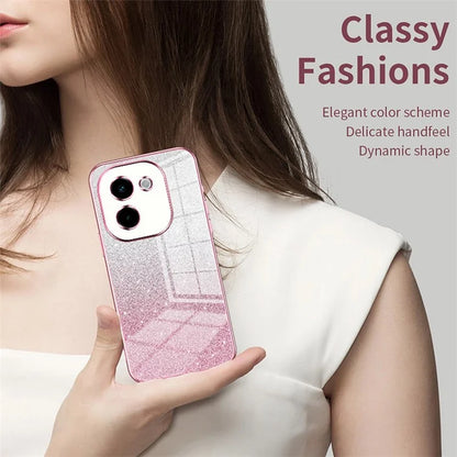 For vivo Y200 Pro 5G Case Electroplating Gradient Glitter TPU Phone Cover