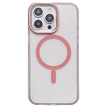 For iPhone 15 Pro Max Clear Case PC+TPU Phone Cover Compatible with MagSafe