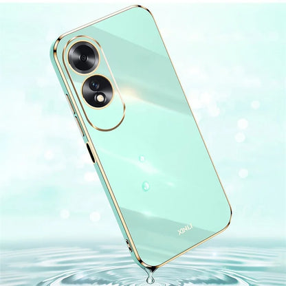 XINLI For Oppo A60 4G Case Soft TPU Electroplating Shockproof Phone Cover
