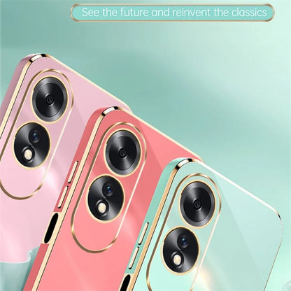 XINLI For Oppo A60 4G Case Soft TPU Electroplating Shockproof Phone Cover