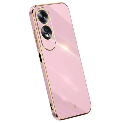 XINLI For Oppo A60 4G Case Soft TPU Electroplating Shockproof Phone Cover