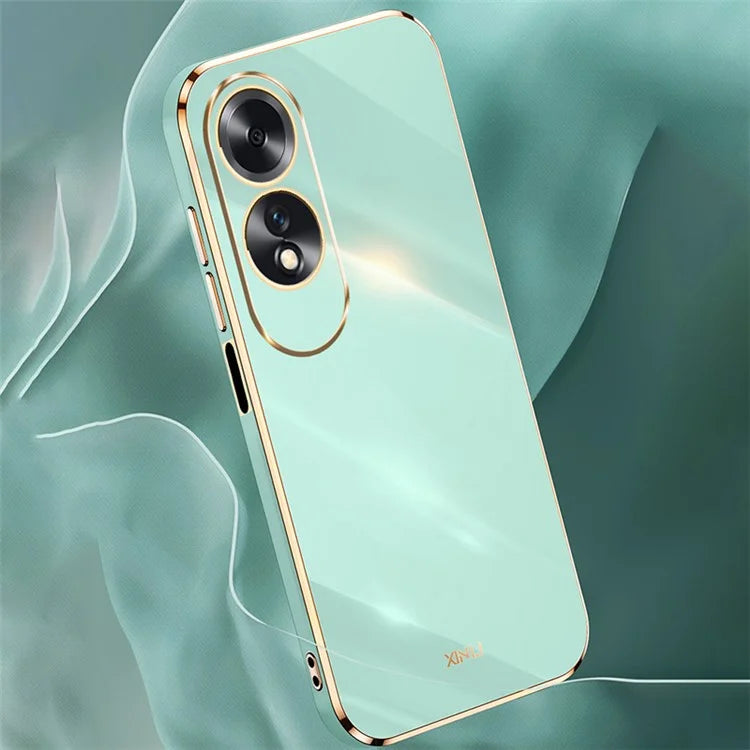 XINLI For Oppo A60 4G Case Soft TPU Electroplating Shockproof Phone Cover