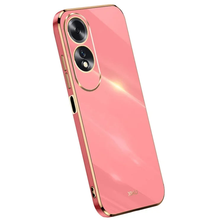 XINLI For Oppo A60 4G Case Soft TPU Electroplating Shockproof Phone Cover