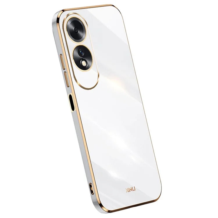 XINLI For Oppo A60 4G Case Soft TPU Electroplating Shockproof Phone Cover