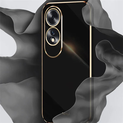 XINLI For Oppo A60 4G Case Soft TPU Electroplating Shockproof Phone Cover
