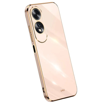 XINLI For Oppo A60 4G Case Soft TPU Electroplating Shockproof Phone Cover