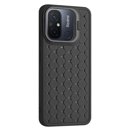 For Xiaomi Redmi 12C 4G Case Lens Frame Kickstand TPU Phone Cover Heat Dissipation