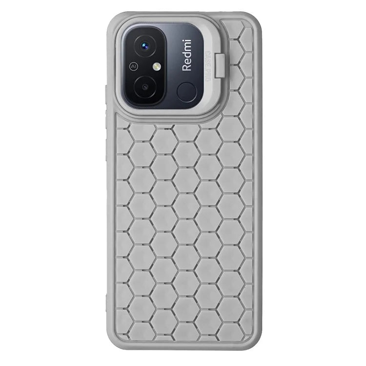 For Xiaomi Redmi 12C 4G Case Lens Frame Kickstand TPU Phone Cover Heat Dissipation