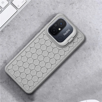 For Xiaomi Redmi 12C 4G Case Lens Frame Kickstand TPU Phone Cover Heat Dissipation