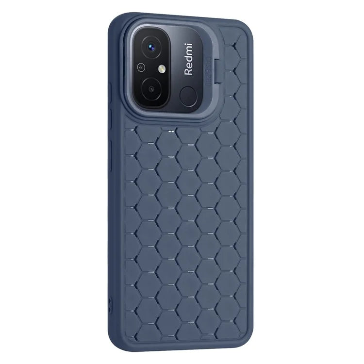 For Xiaomi Redmi 12C 4G Case Lens Frame Kickstand TPU Phone Cover Heat Dissipation