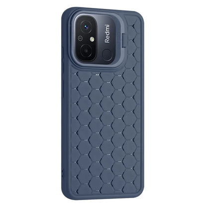For Xiaomi Redmi 12C 4G Case Lens Frame Kickstand TPU Phone Cover Heat Dissipation