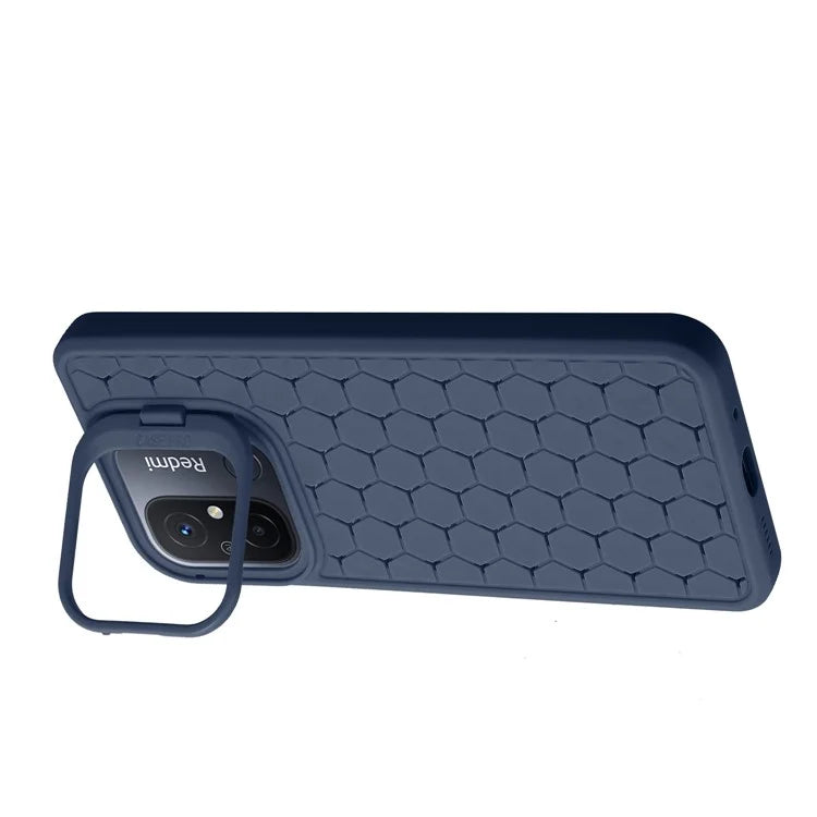 For Xiaomi Redmi 12C 4G Case Lens Frame Kickstand TPU Phone Cover Heat Dissipation