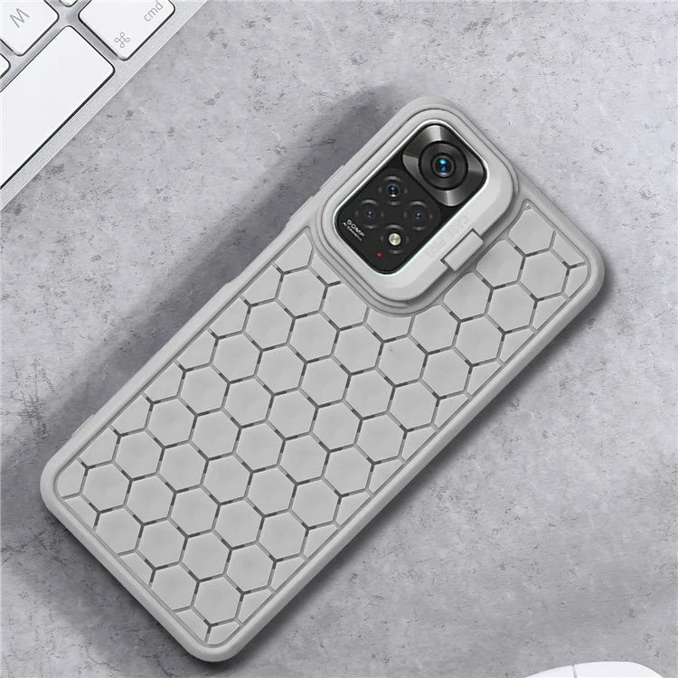 For Xiaomi Redmi Note 11 Pro 4G (MediaTek) / 11 Pro 5G (Qualcomm) Kickstand Case Heat Dissipation TPU Phone Cover