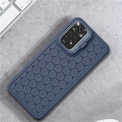 For Xiaomi Redmi Note 11 Pro 4G (MediaTek) / 11 Pro 5G (Qualcomm) Kickstand Case Heat Dissipation TPU Phone Cover