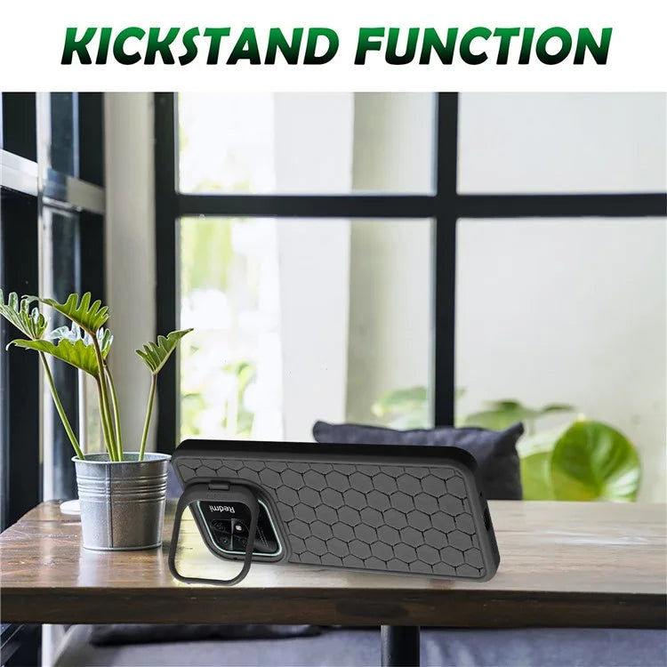 For Xiaomi Redmi 10C 4G Heat Dissipation Case TPU Phone Cover with Invisible Kickstand
