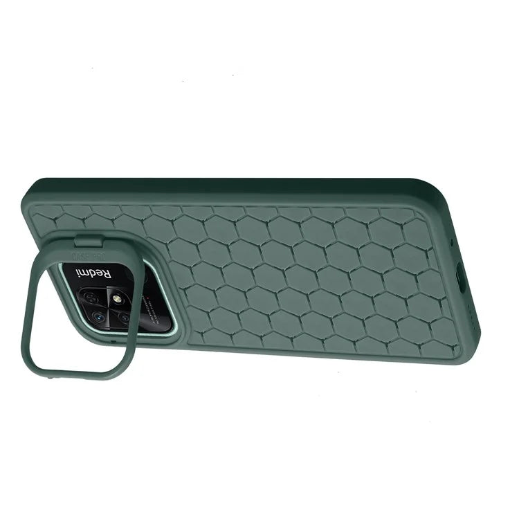 For Xiaomi Redmi 10C 4G Heat Dissipation Case TPU Phone Cover with Invisible Kickstand