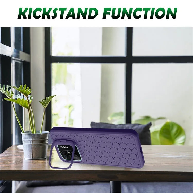 For Xiaomi Redmi 10C 4G Heat Dissipation Case TPU Phone Cover with Invisible Kickstand