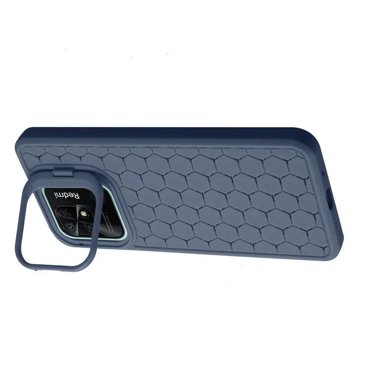 For Xiaomi Redmi 10C 4G Heat Dissipation Case TPU Phone Cover with Invisible Kickstand