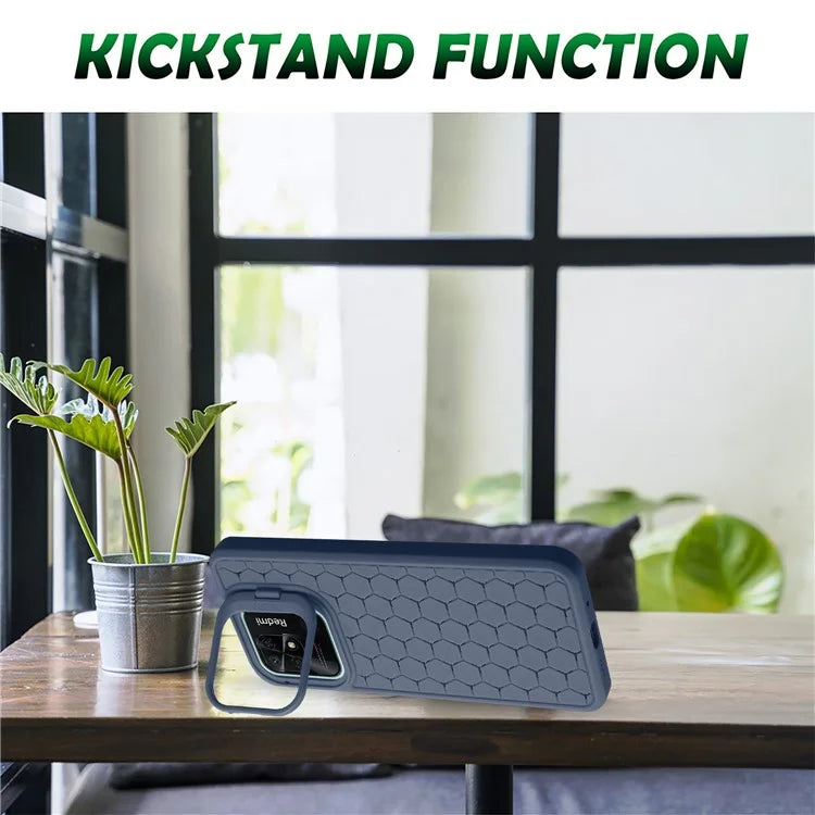 For Xiaomi Redmi 10C 4G Heat Dissipation Case TPU Phone Cover with Invisible Kickstand