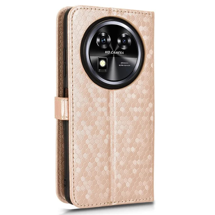 For Oukitel C37 Case Dot Pattern PU Leather Protective Cover