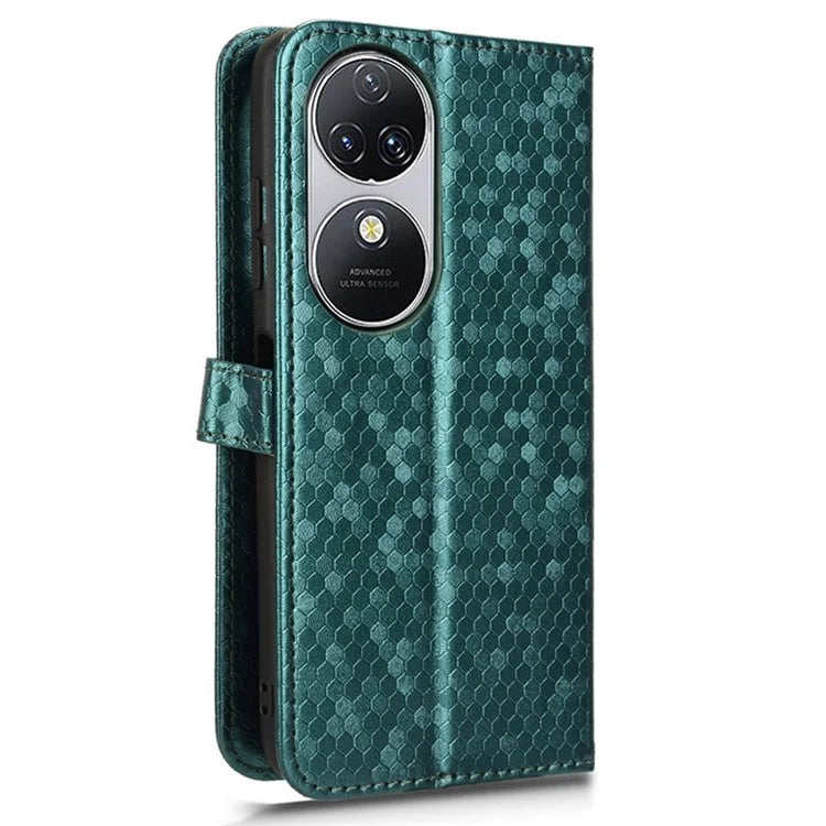 For Oukitel C38 Case Dot Pattern PU Leather Folio Flip Wallet Phone Cover