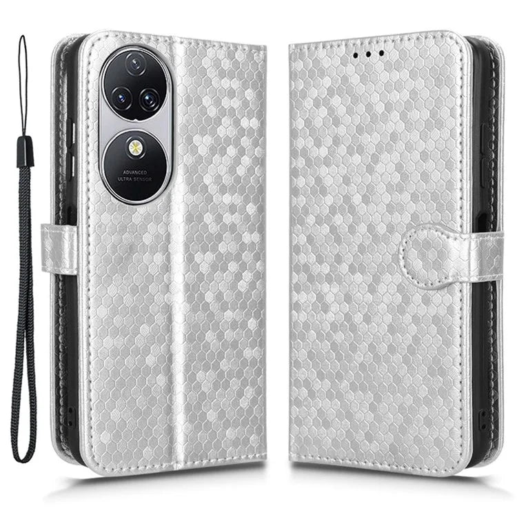 For Oukitel C38 Case Dot Pattern PU Leather Folio Flip Wallet Phone Cover