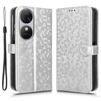 For Oukitel C38 Case Dot Pattern PU Leather Folio Flip Wallet Phone Cover