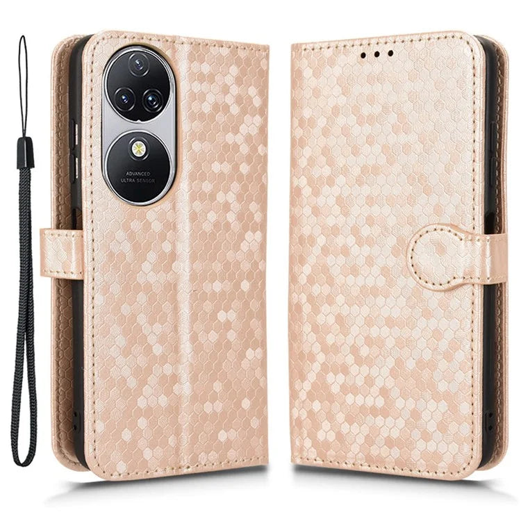 For Oukitel C38 Case Dot Pattern PU Leather Folio Flip Wallet Phone Cover
