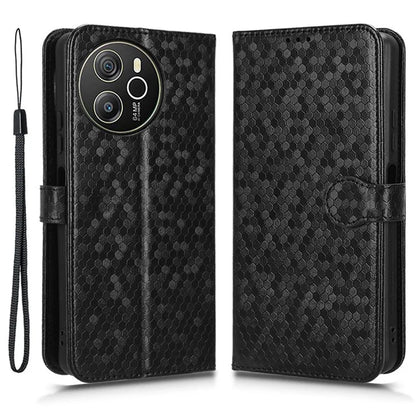 For Blackview Shark 8 / Oscal Tiger 12 Case Dot Pattern PU Leather Phone Cover Magnetic Clasp Stand