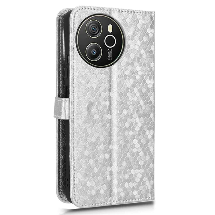 For Blackview Shark 8 / Oscal Tiger 12 Case Dot Pattern PU Leather Phone Cover Magnetic Clasp Stand