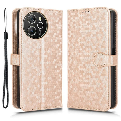 For Blackview Shark 8 / Oscal Tiger 12 Case Dot Pattern PU Leather Phone Cover Magnetic Clasp Stand