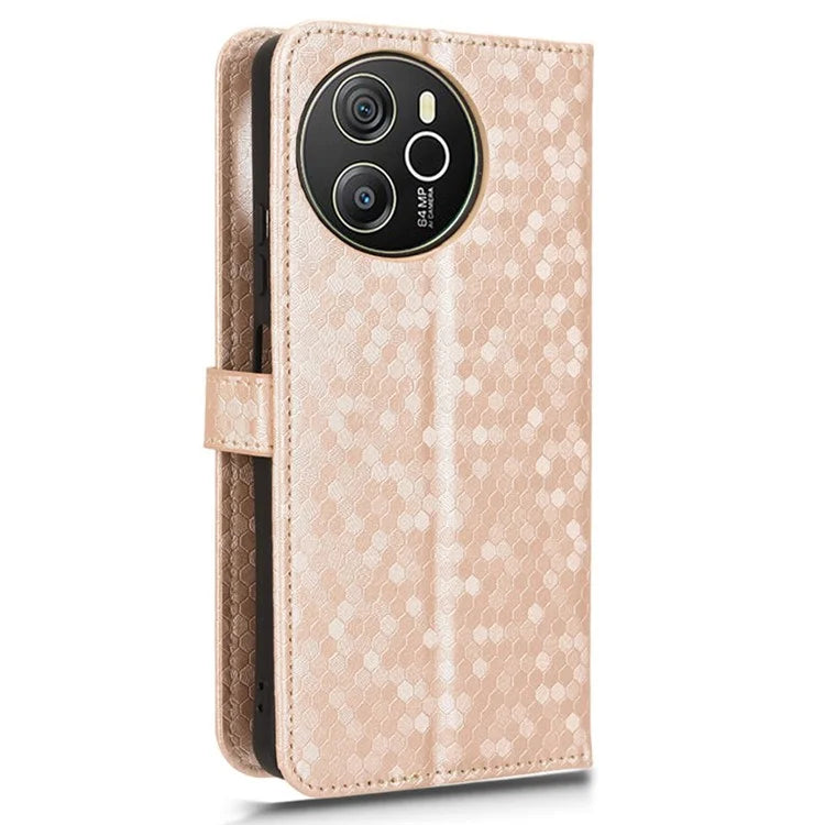 For Blackview Shark 8 / Oscal Tiger 12 Case Dot Pattern PU Leather Phone Cover Magnetic Clasp Stand