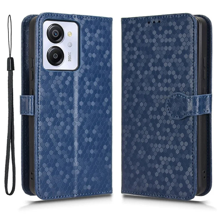 For Blackview Color 8 / Oscal Modern 8 Stand Case Dot Pattern Magnetic Clasp PU Leather Phone Cover