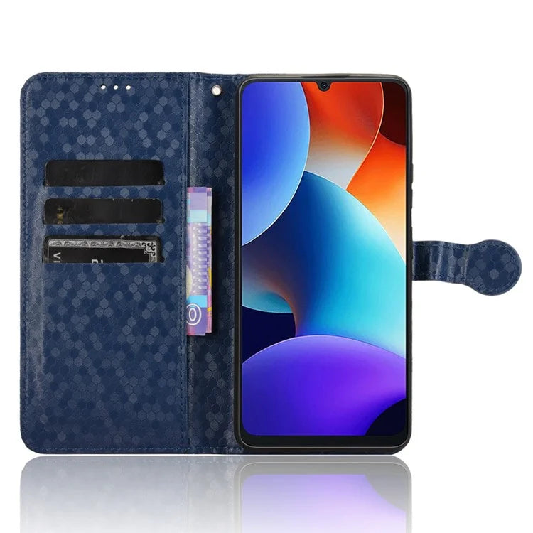 For Blackview Color 8 / Oscal Modern 8 Stand Case Dot Pattern Magnetic Clasp PU Leather Phone Cover
