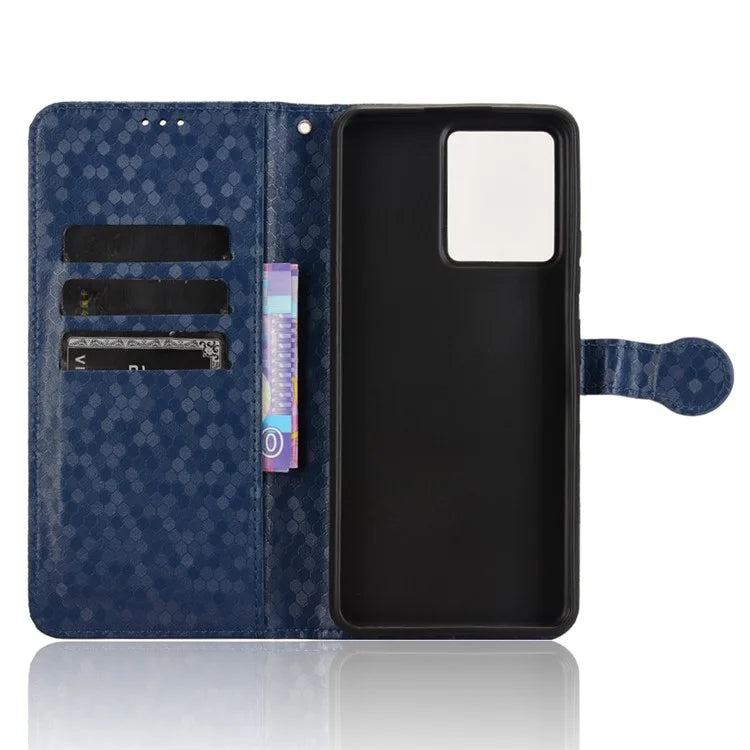 For Blackview Color 8 / Oscal Modern 8 Stand Case Dot Pattern Magnetic Clasp PU Leather Phone Cover