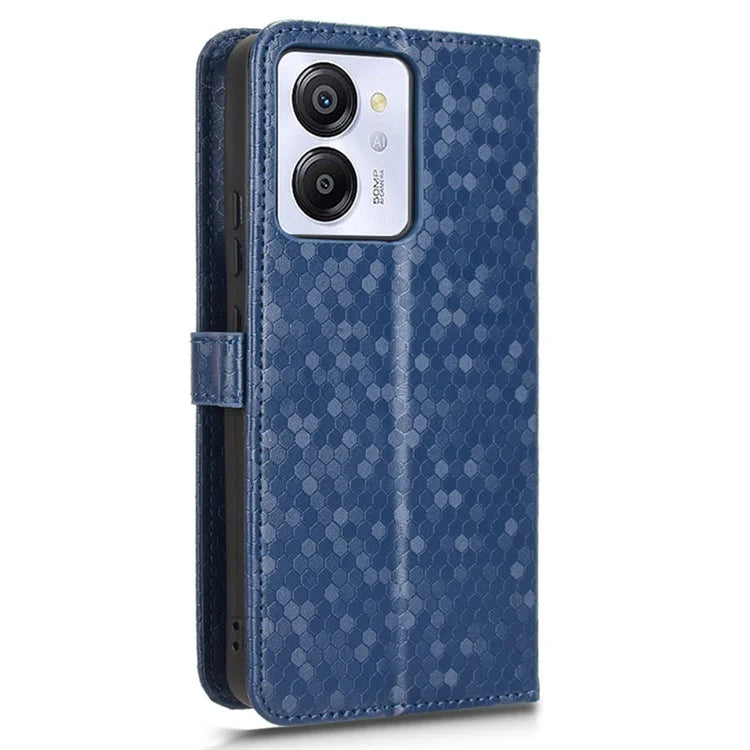 For Blackview Color 8 / Oscal Modern 8 Stand Case Dot Pattern Magnetic Clasp PU Leather Phone Cover