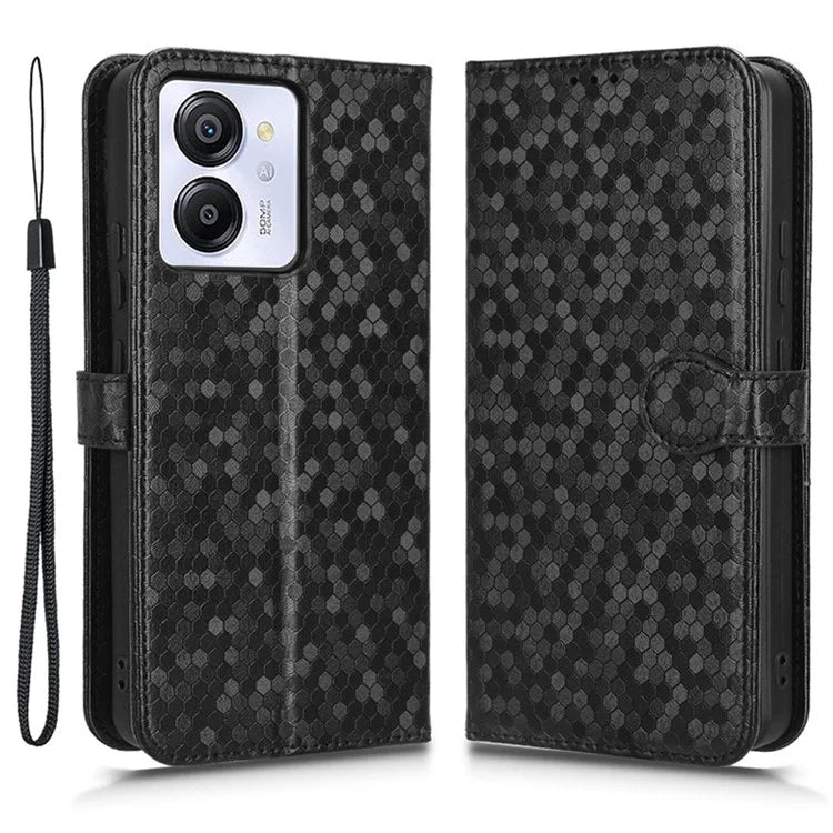 For Blackview Color 8 / Oscal Modern 8 Stand Case Dot Pattern Magnetic Clasp PU Leather Phone Cover