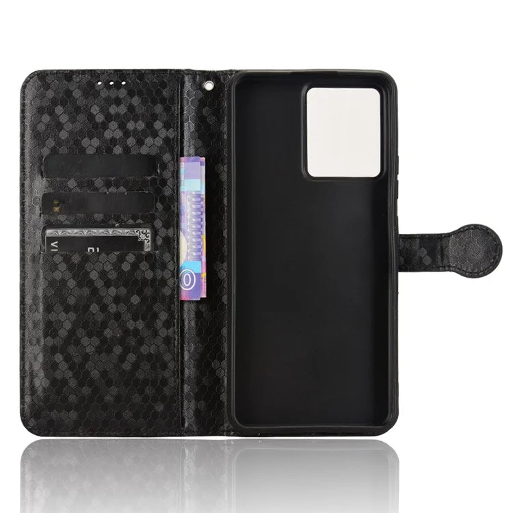 For Blackview Color 8 / Oscal Modern 8 Stand Case Dot Pattern Magnetic Clasp PU Leather Phone Cover
