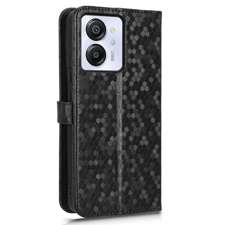 For Blackview Color 8 / Oscal Modern 8 Stand Case Dot Pattern Magnetic Clasp PU Leather Phone Cover