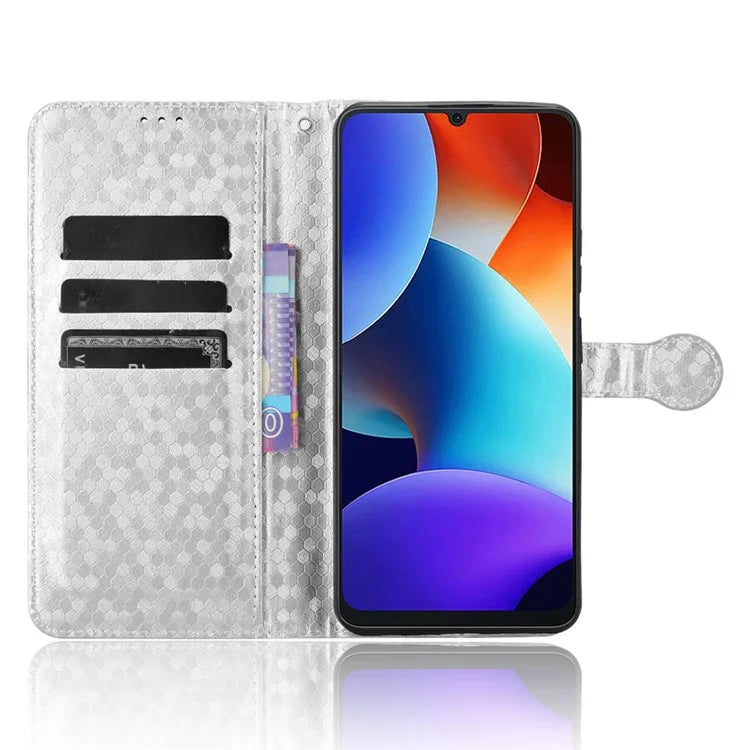 For Blackview Color 8 / Oscal Modern 8 Stand Case Dot Pattern Magnetic Clasp PU Leather Phone Cover