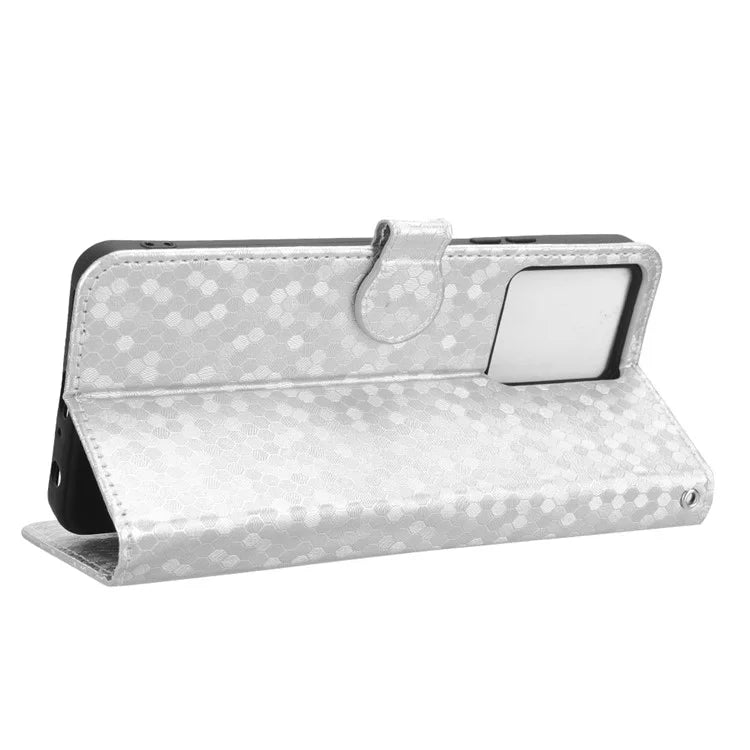 For Blackview Color 8 / Oscal Modern 8 Stand Case Dot Pattern Magnetic Clasp PU Leather Phone Cover