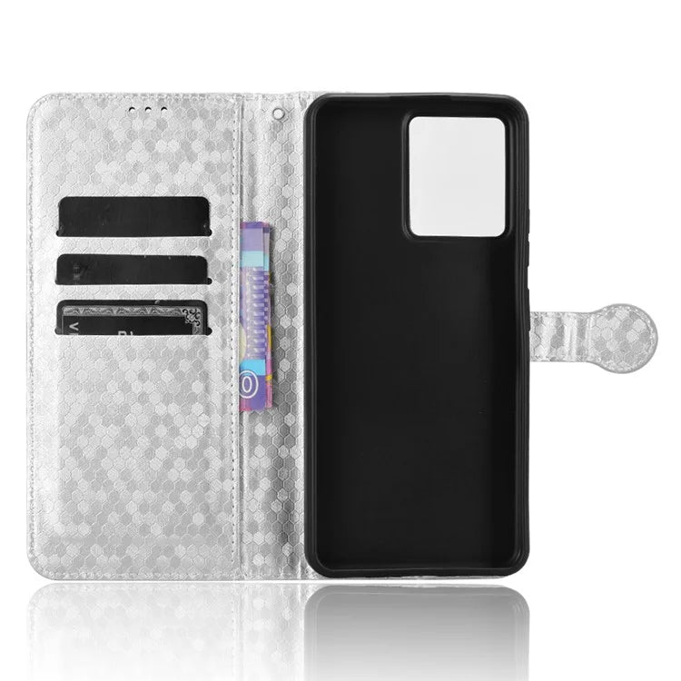 For Blackview Color 8 / Oscal Modern 8 Stand Case Dot Pattern Magnetic Clasp PU Leather Phone Cover