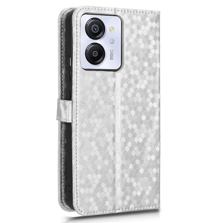 For Blackview Color 8 / Oscal Modern 8 Stand Case Dot Pattern Magnetic Clasp PU Leather Phone Cover