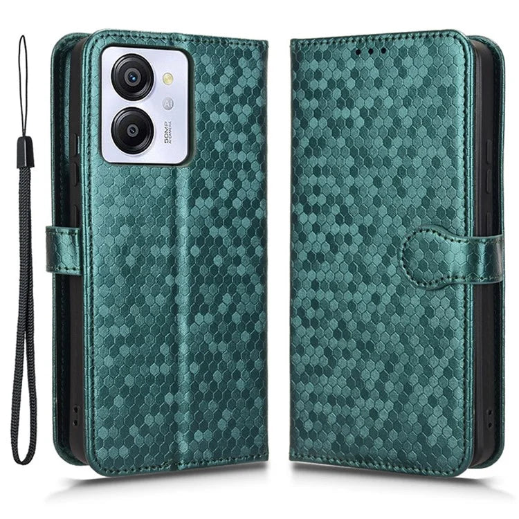 For Blackview Color 8 / Oscal Modern 8 Stand Case Dot Pattern Magnetic Clasp PU Leather Phone Cover