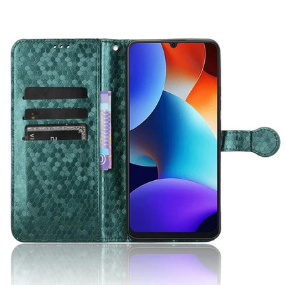 For Blackview Color 8 / Oscal Modern 8 Stand Case Dot Pattern Magnetic Clasp PU Leather Phone Cover