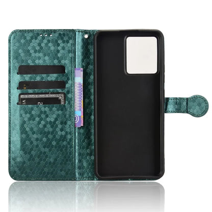 For Blackview Color 8 / Oscal Modern 8 Stand Case Dot Pattern Magnetic Clasp PU Leather Phone Cover