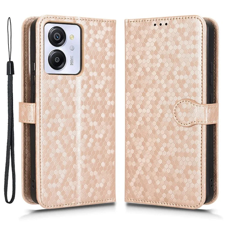 For Blackview Color 8 / Oscal Modern 8 Stand Case Dot Pattern Magnetic Clasp PU Leather Phone Cover