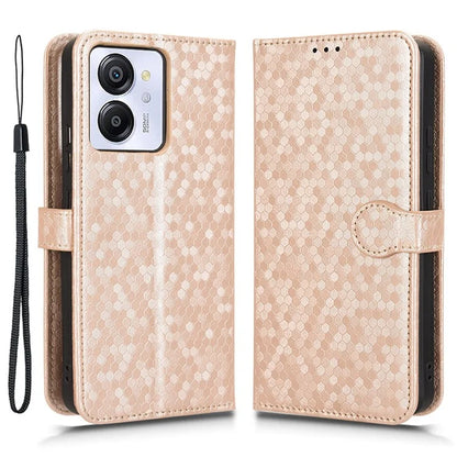 For Blackview Color 8 / Oscal Modern 8 Stand Case Dot Pattern Magnetic Clasp PU Leather Phone Cover